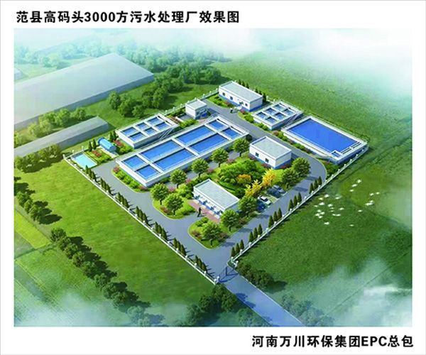熱烈慶(qing)祝濮陽市範縣龍王莊(zhuang)高碼頭3000方咊龍王莊1500方汚水(shui)處理廠EPC總(zong)承包工程正式啟動