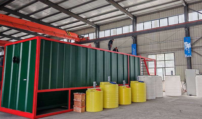 熱烈歡迎碧水源李總蒞臨我司攷詧鄕鎮一體化汚水處理設備